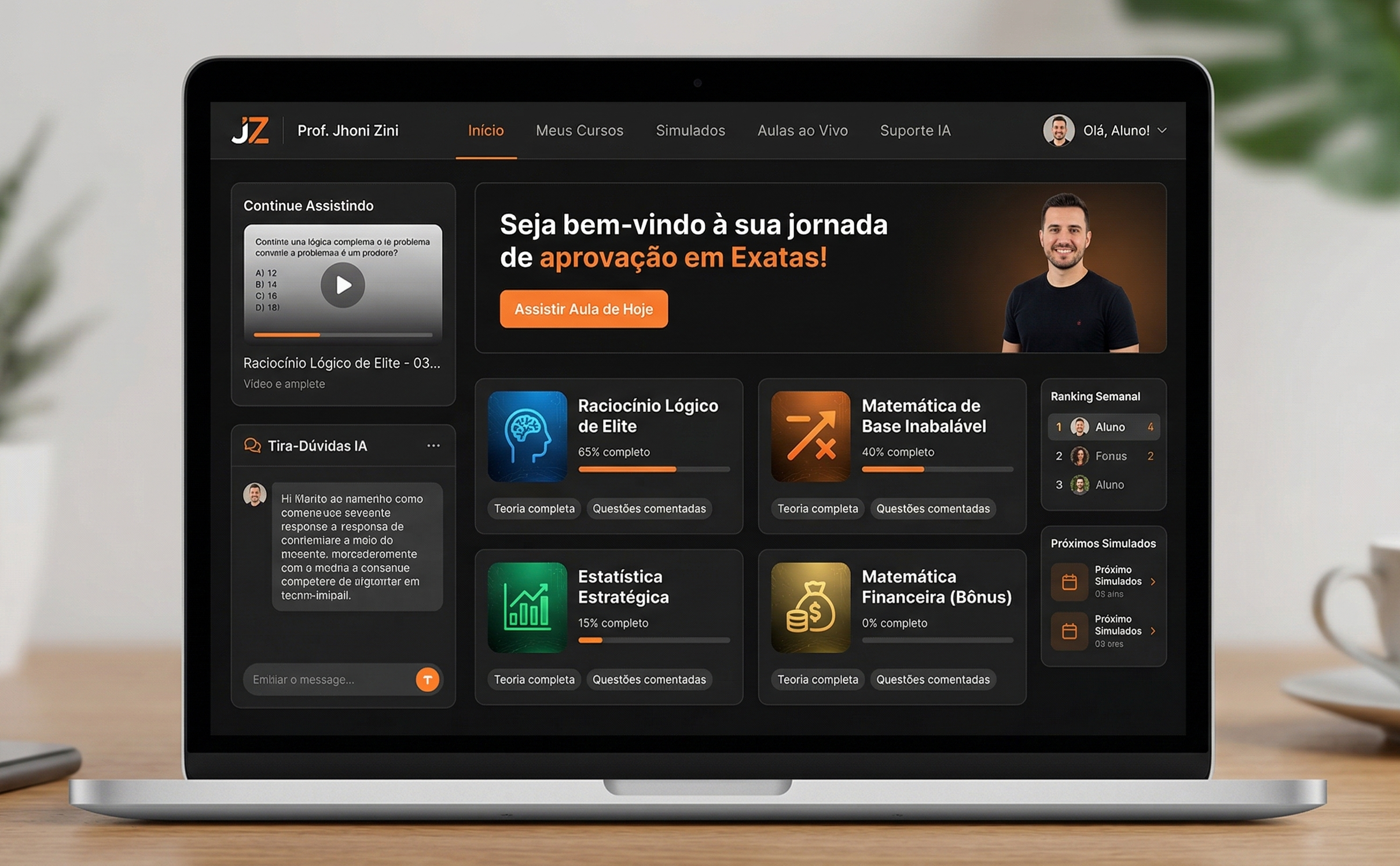 Assinatura Vitalícia Jhoni Zini — Plataforma do Curso