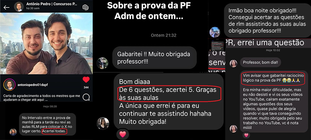Depoimentos de alunos aprovados com a Assinatura Jhoni Zini