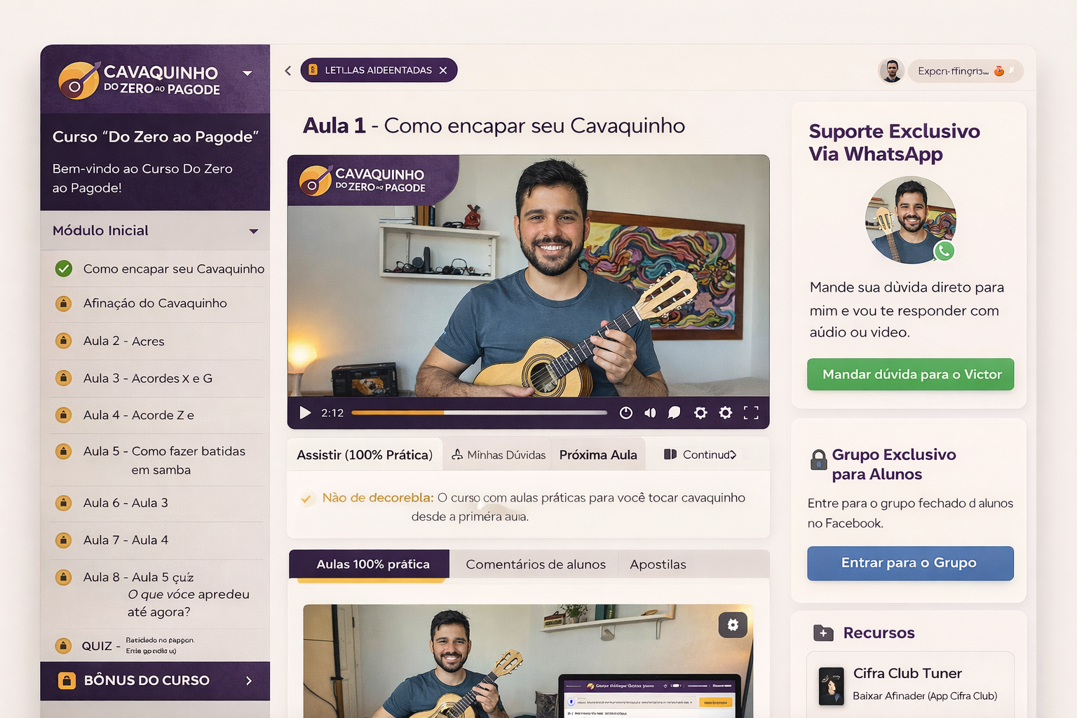 Curso Do Zero ao Pagode – conteúdo completo